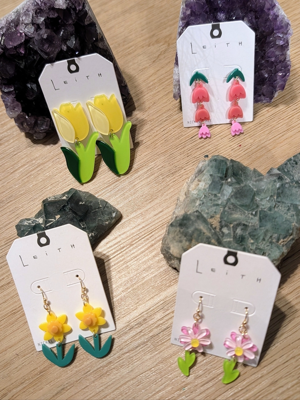 Leith 3D Flower Earrings Lot of 4🎁🌻FREE SET OF 6 LEITH STUDS🌷🎁